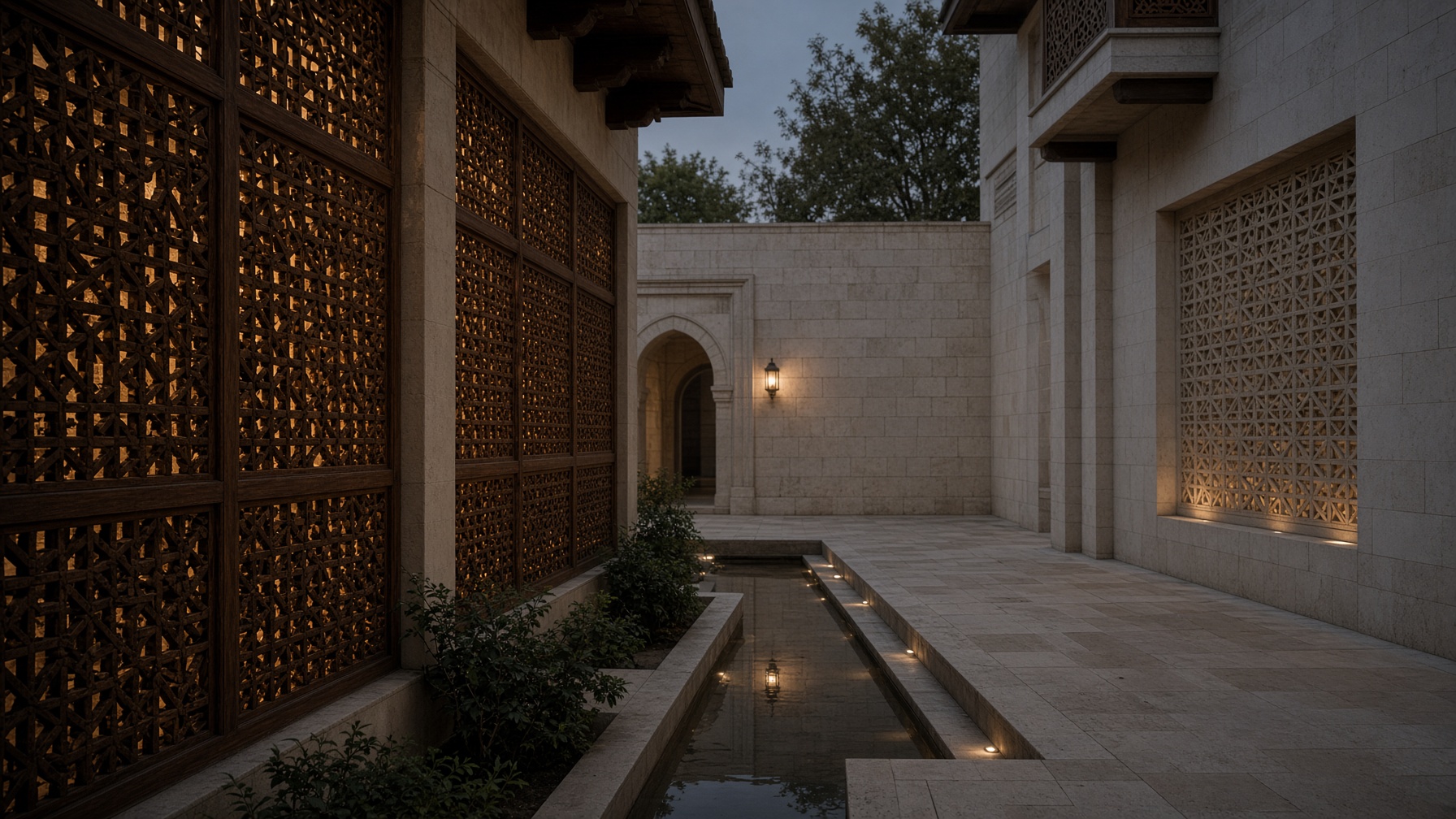 Courtyard and water rill