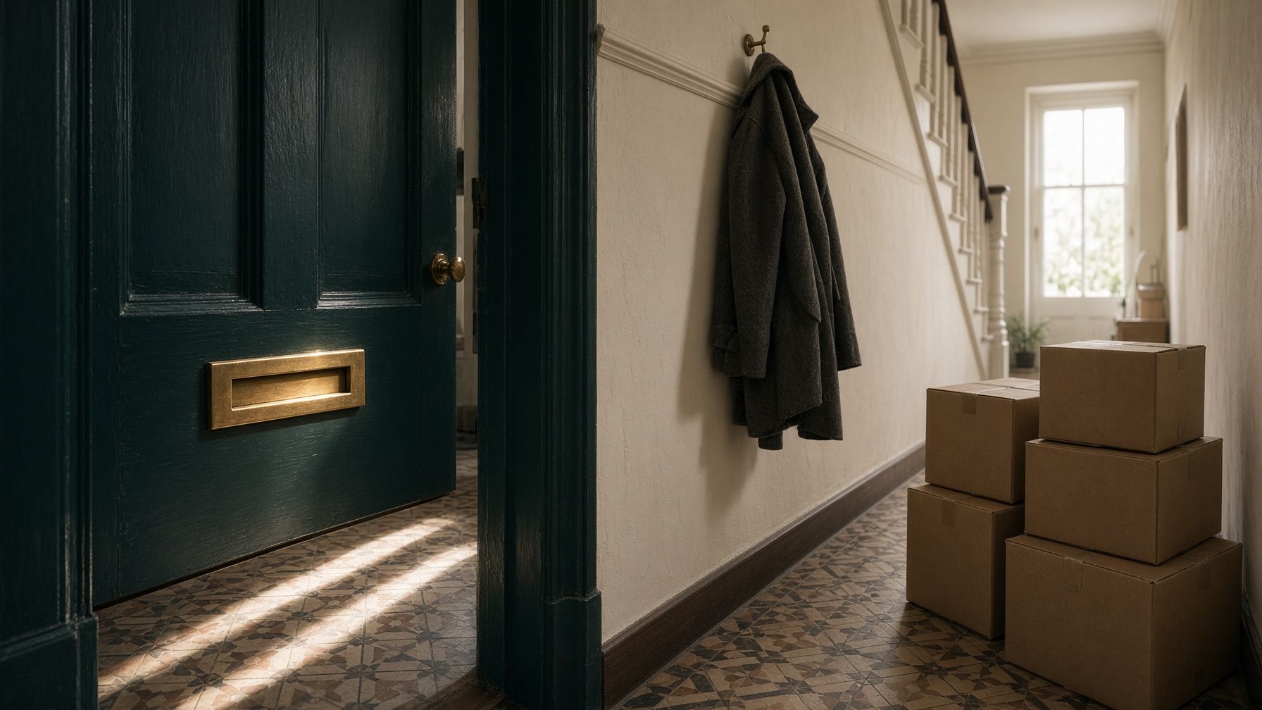 Terrace hallway on moving-in day