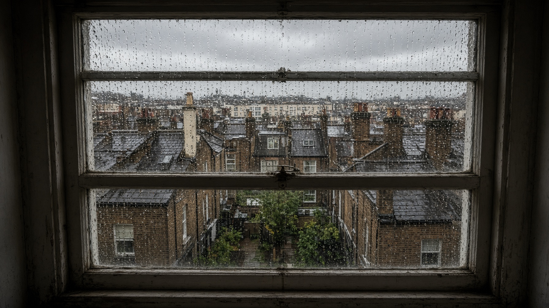 Rain on window